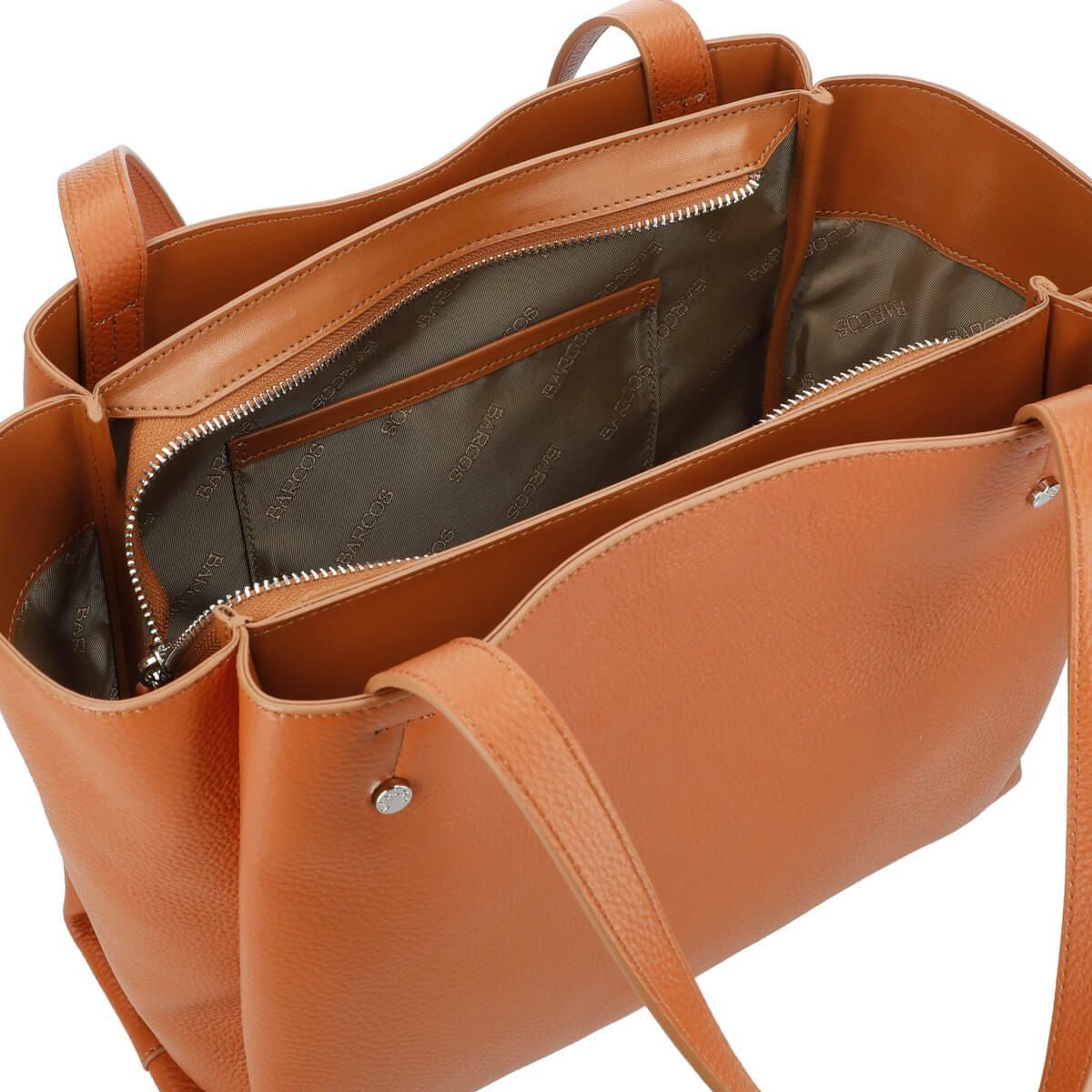 シュリンクレザー3層トートバッグ