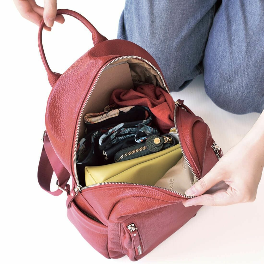 シュリンクレザーリュックサック