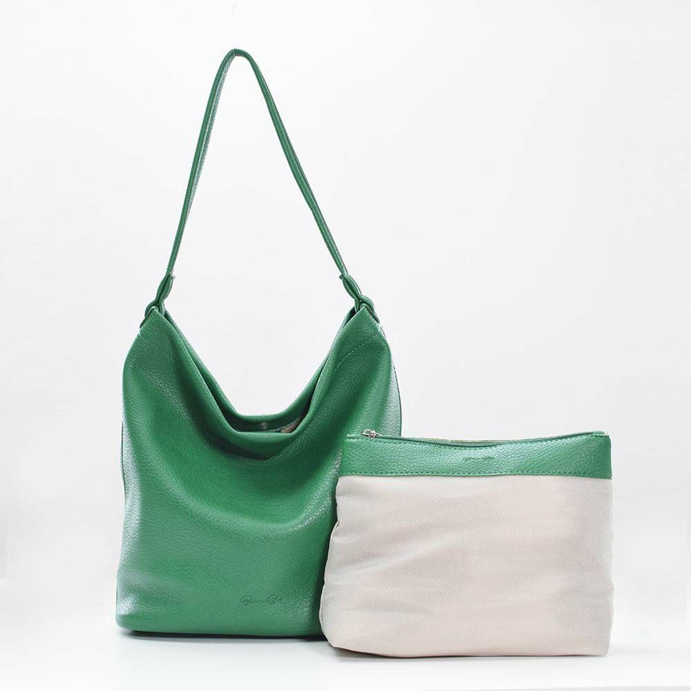 ポーチ付きPUトートバッグ