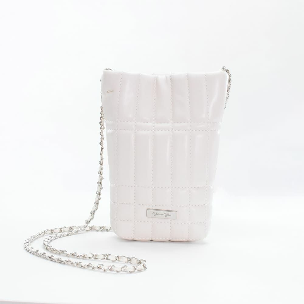 キルティングメタルショルダーポシェット