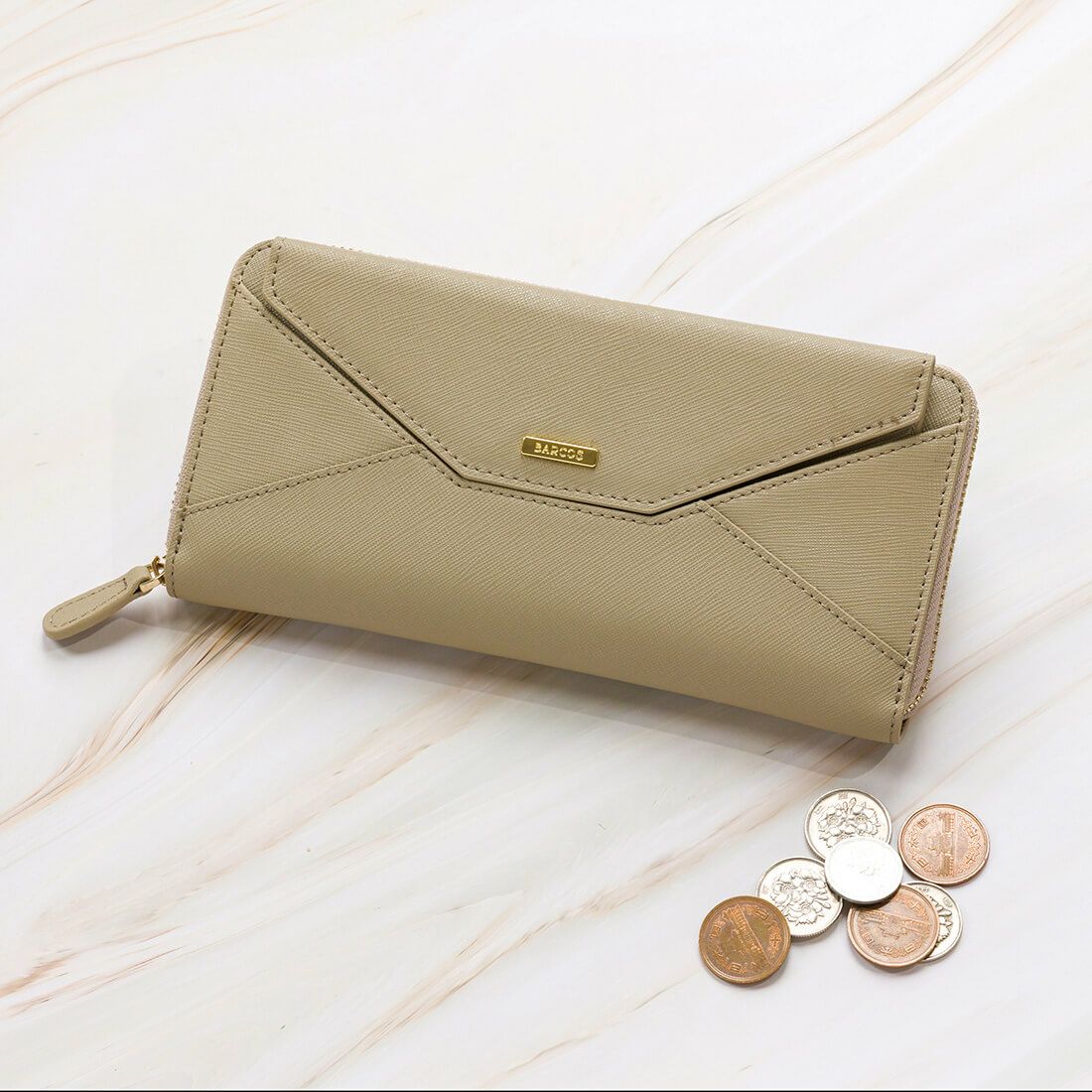 サフィアノ調レザーウォレット