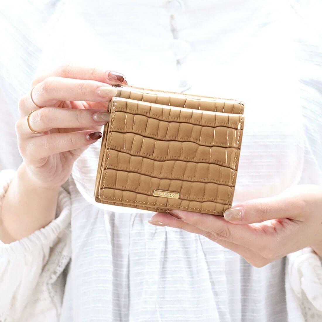 ソフトステンドガラスレザー折財布