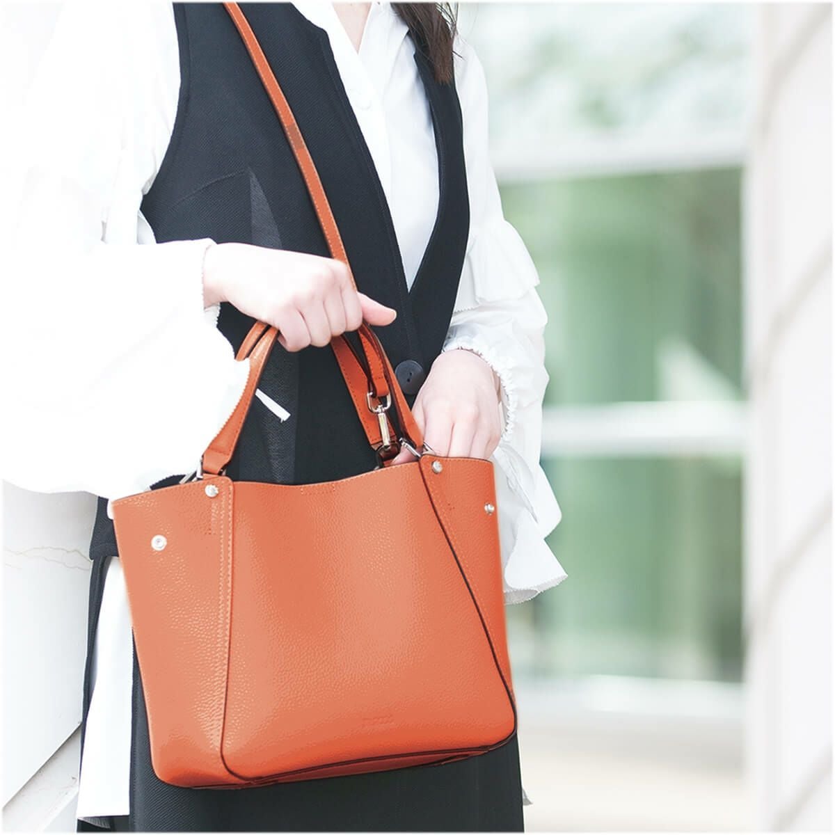 【セット商品】シュリンクレザー2wayバッグ＜プレミアム4点セット＞