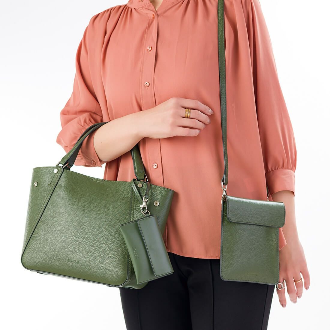 セット商品】シュリンクレザー2wayバッグ プレミアム4点セット