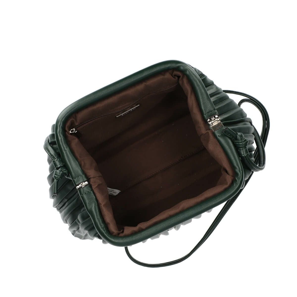 プリーツデザインがま口ポシェット