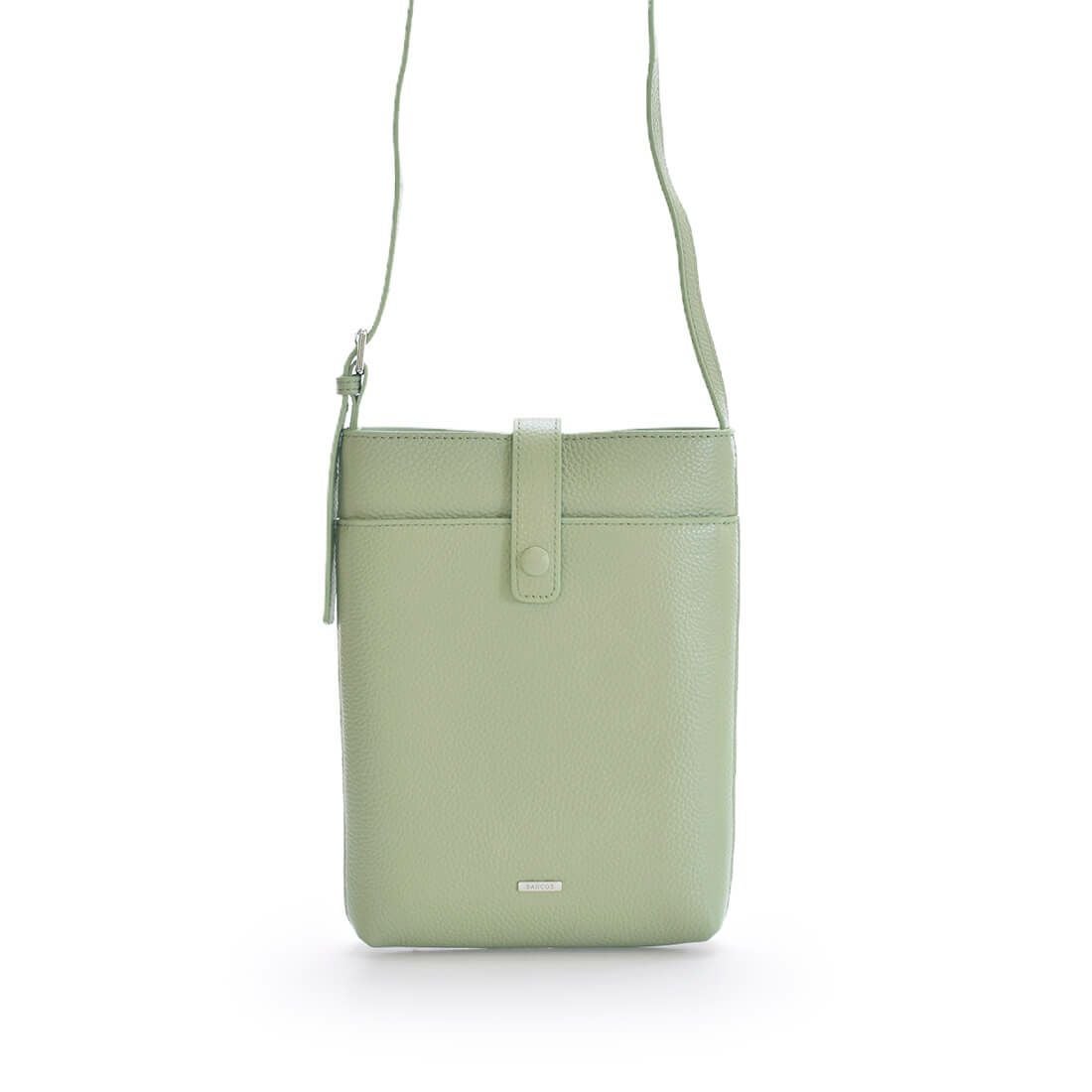 フロントポケット付きレザーポシェット