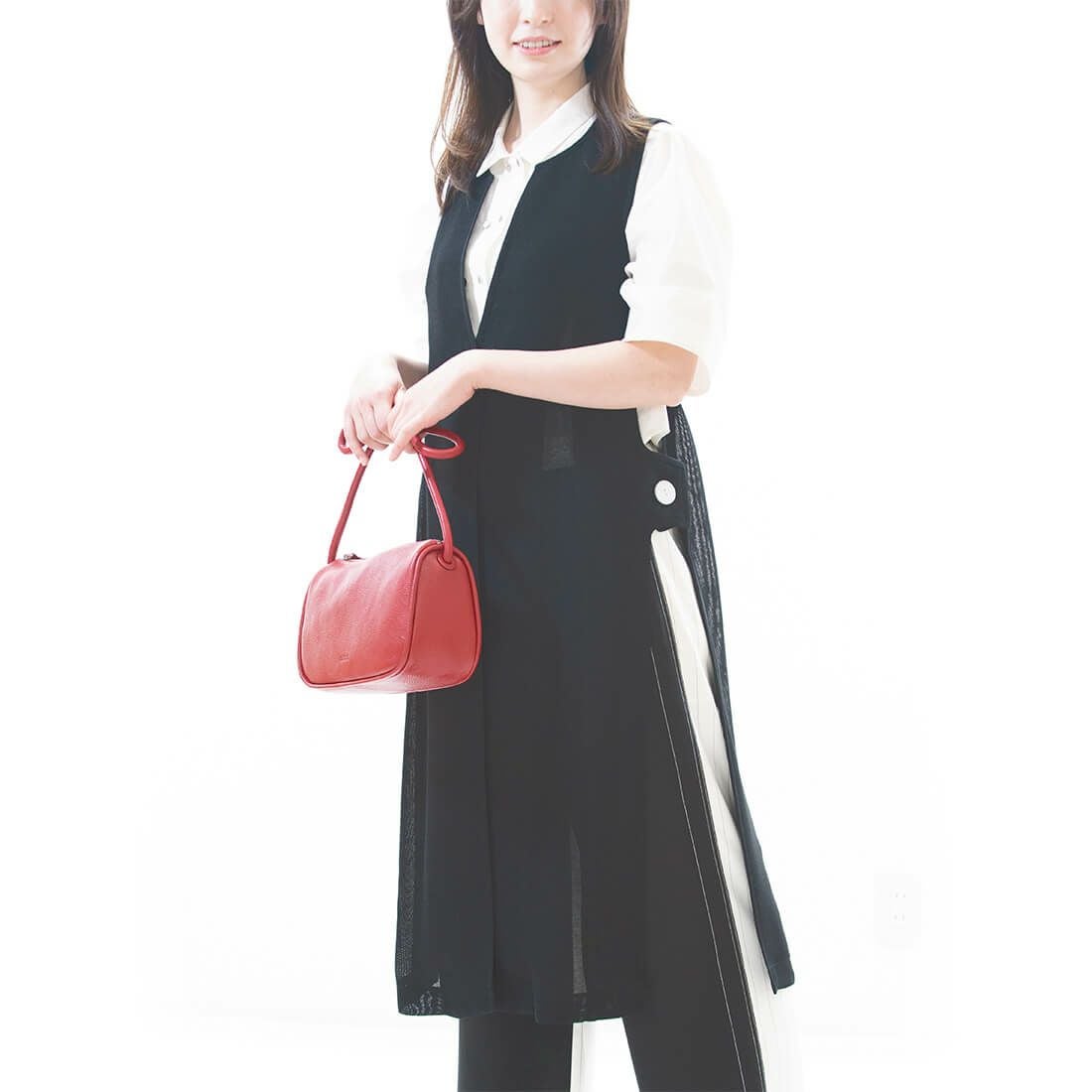 サイドボタンロングジレ