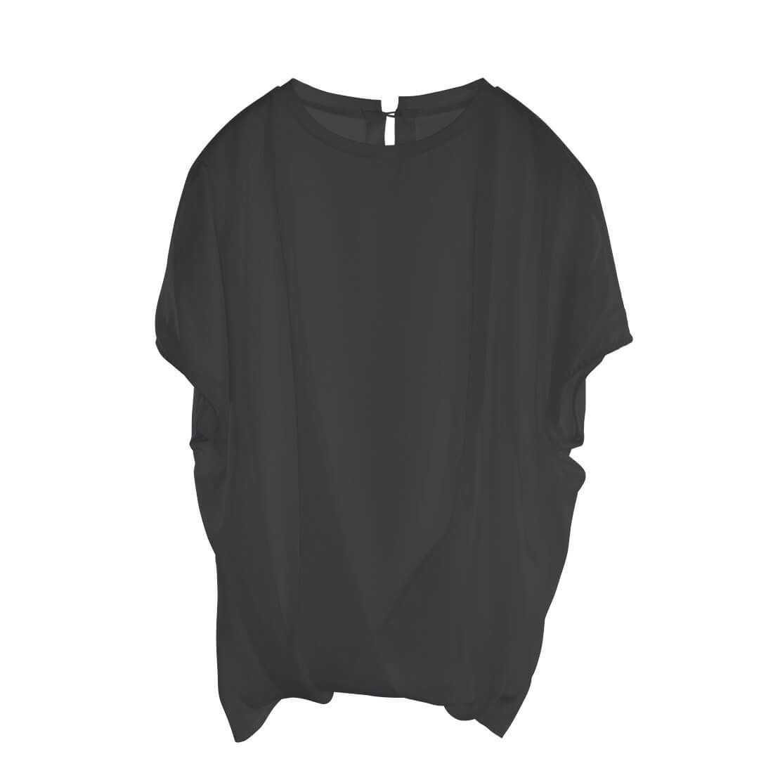 チュール重ねカットソー