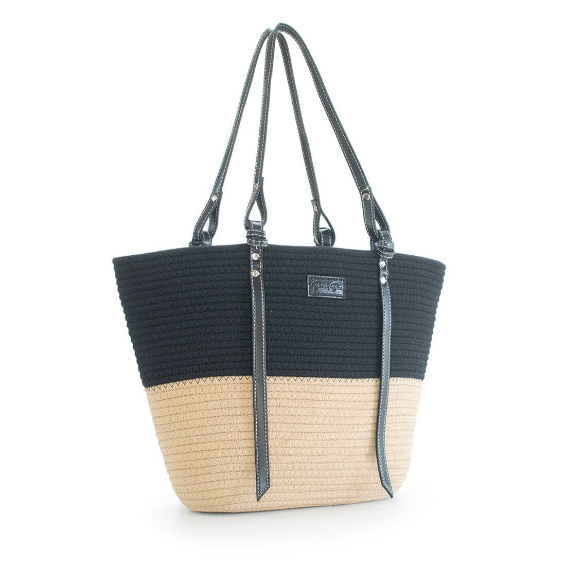 ロープ素材バイカラーサマートートバッグ