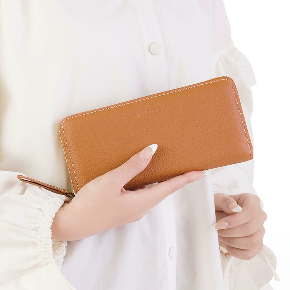 シュリンクレザーラウンド型ウォレット