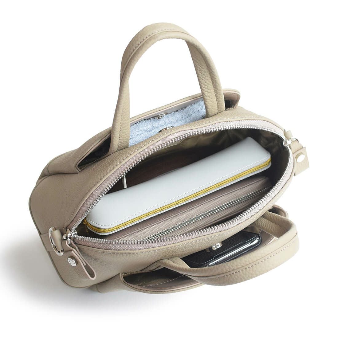 シュリンクレザー2wayハンドバッグ