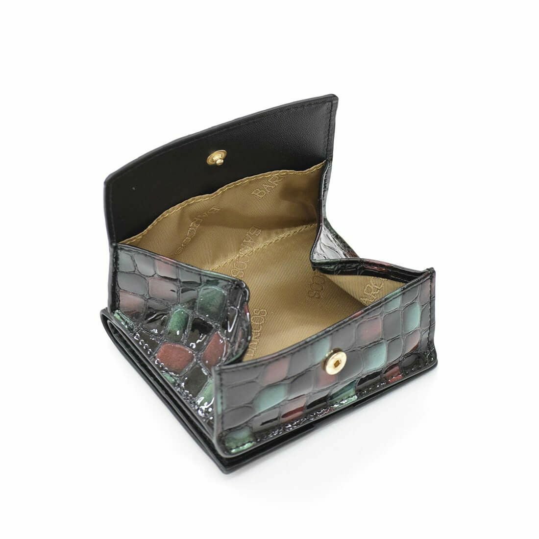 配色ステンドガラスレザー折財布