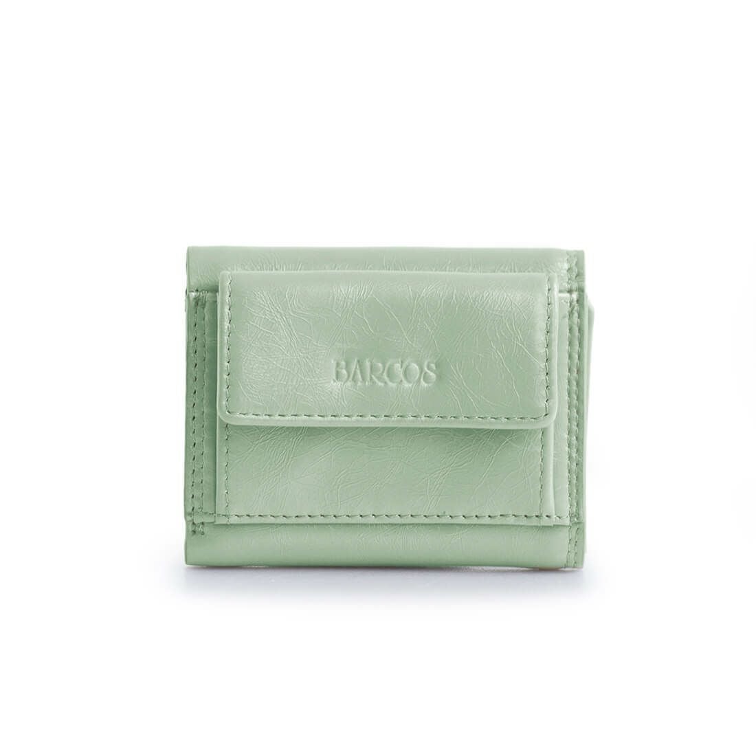 しわパテントレザー3つ折り財布