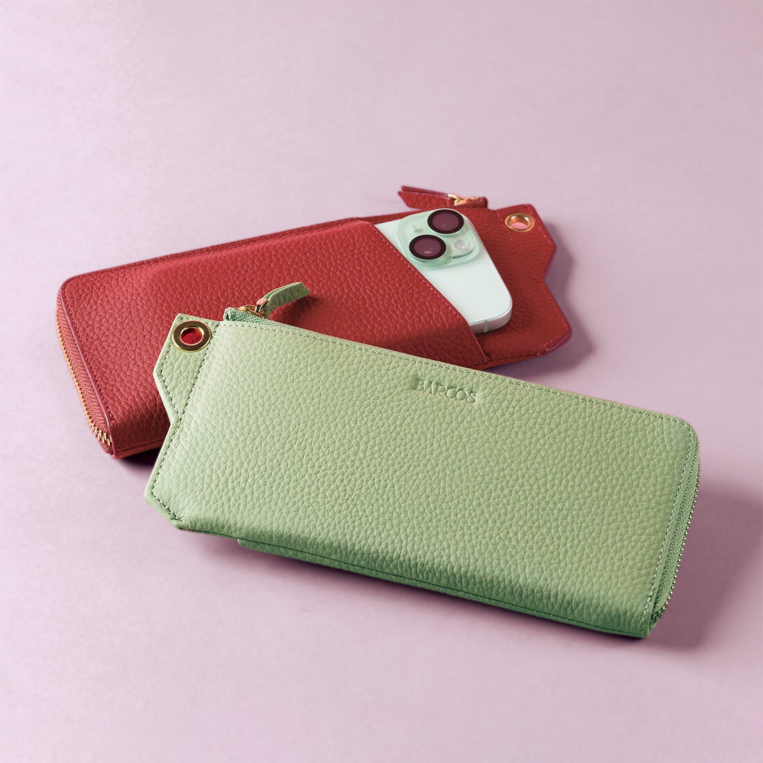 シュリンクレザーL字型長財布