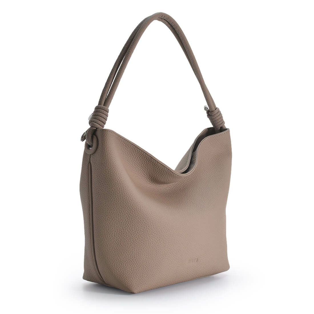 本革ソフトシュリンクレザーハンドルデザインホーボーバッグ