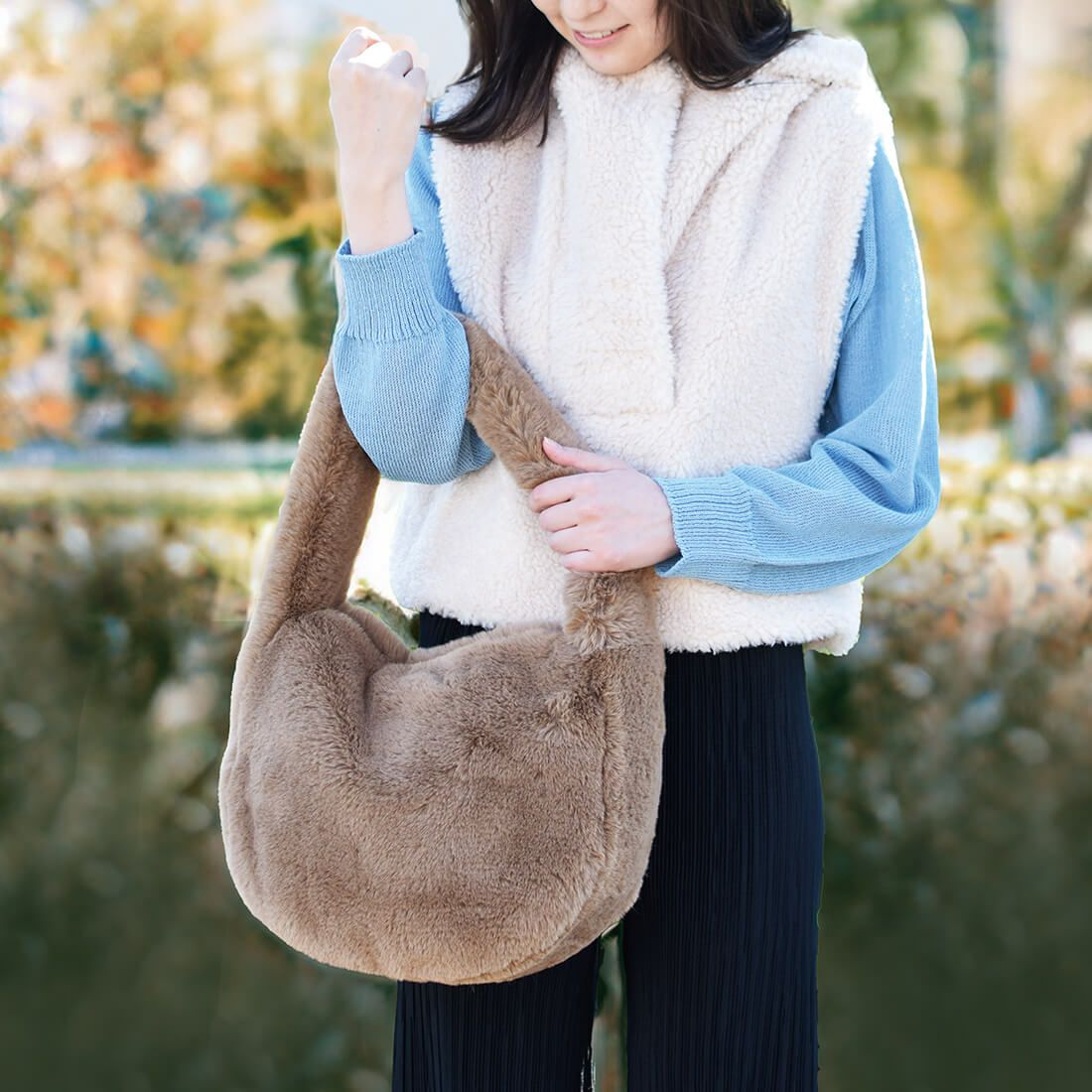 フェイクファーバッグ