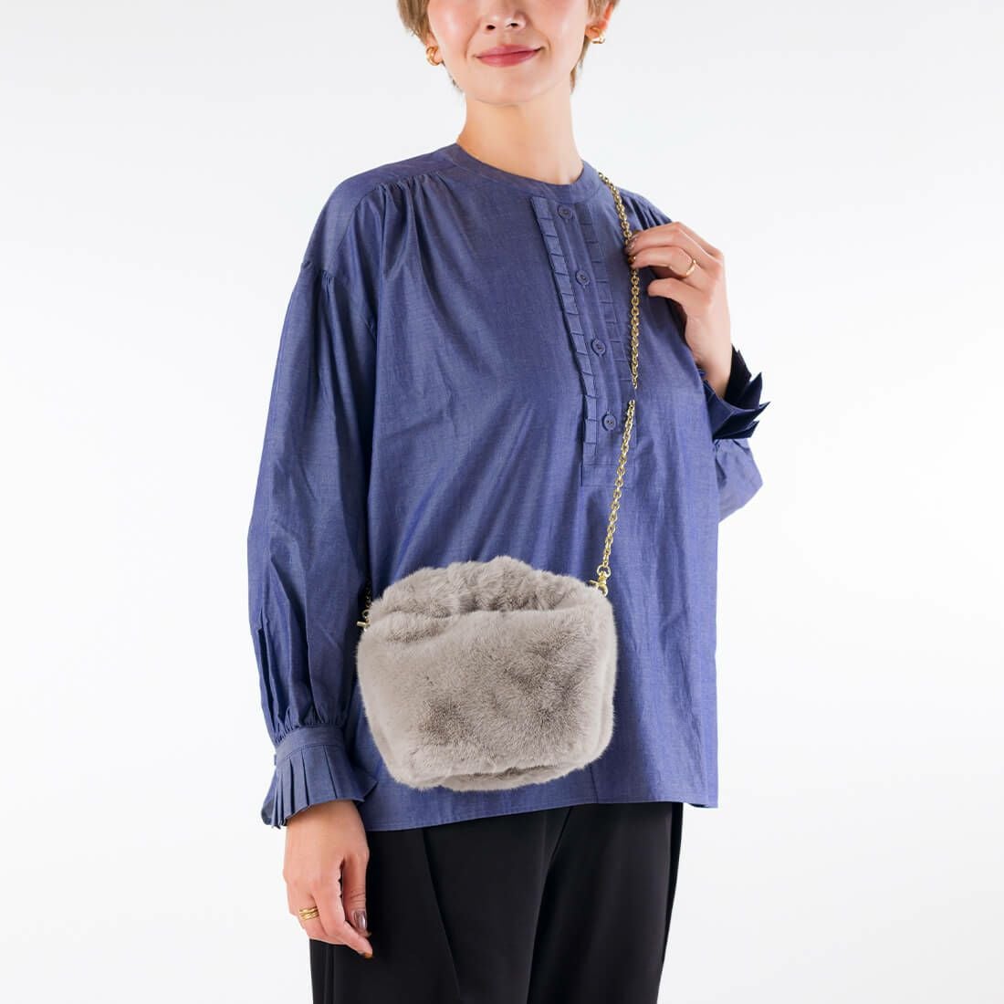 フェイクファー2wayバッグ