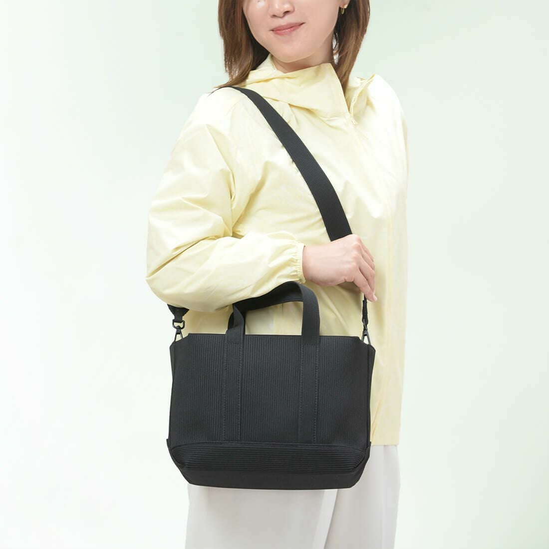 リブニットトートバッグ（スモールサイズ）