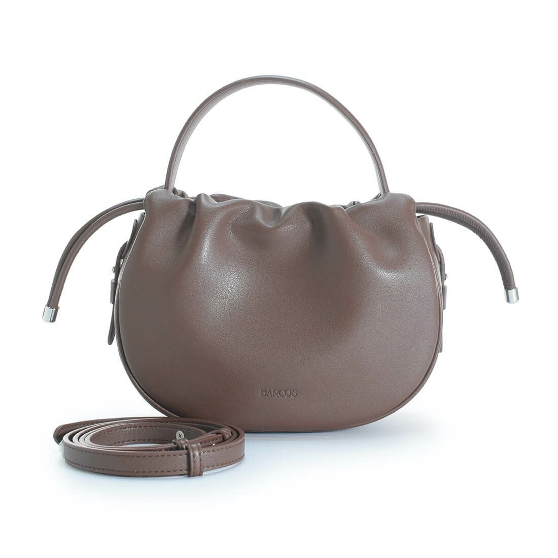 巾着型2wayレザーバッグ