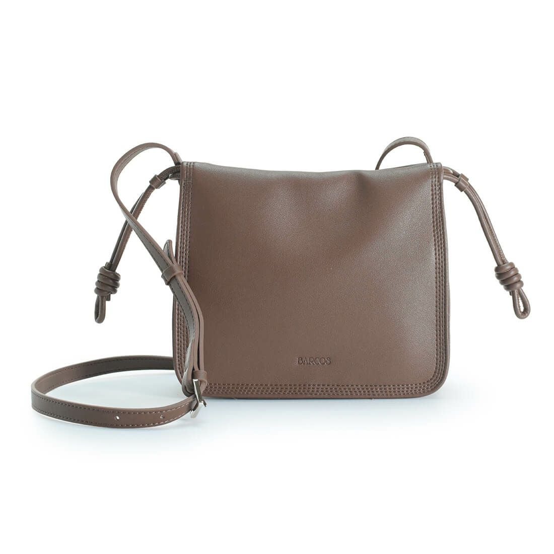 巾着型レザーショルダーバッグ