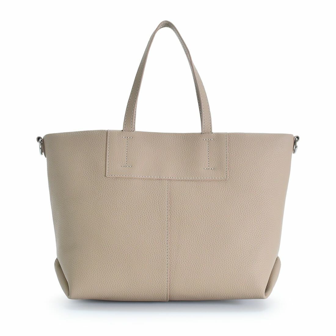 フロントデザイン2wayシュリンクレザーハンドバッグ