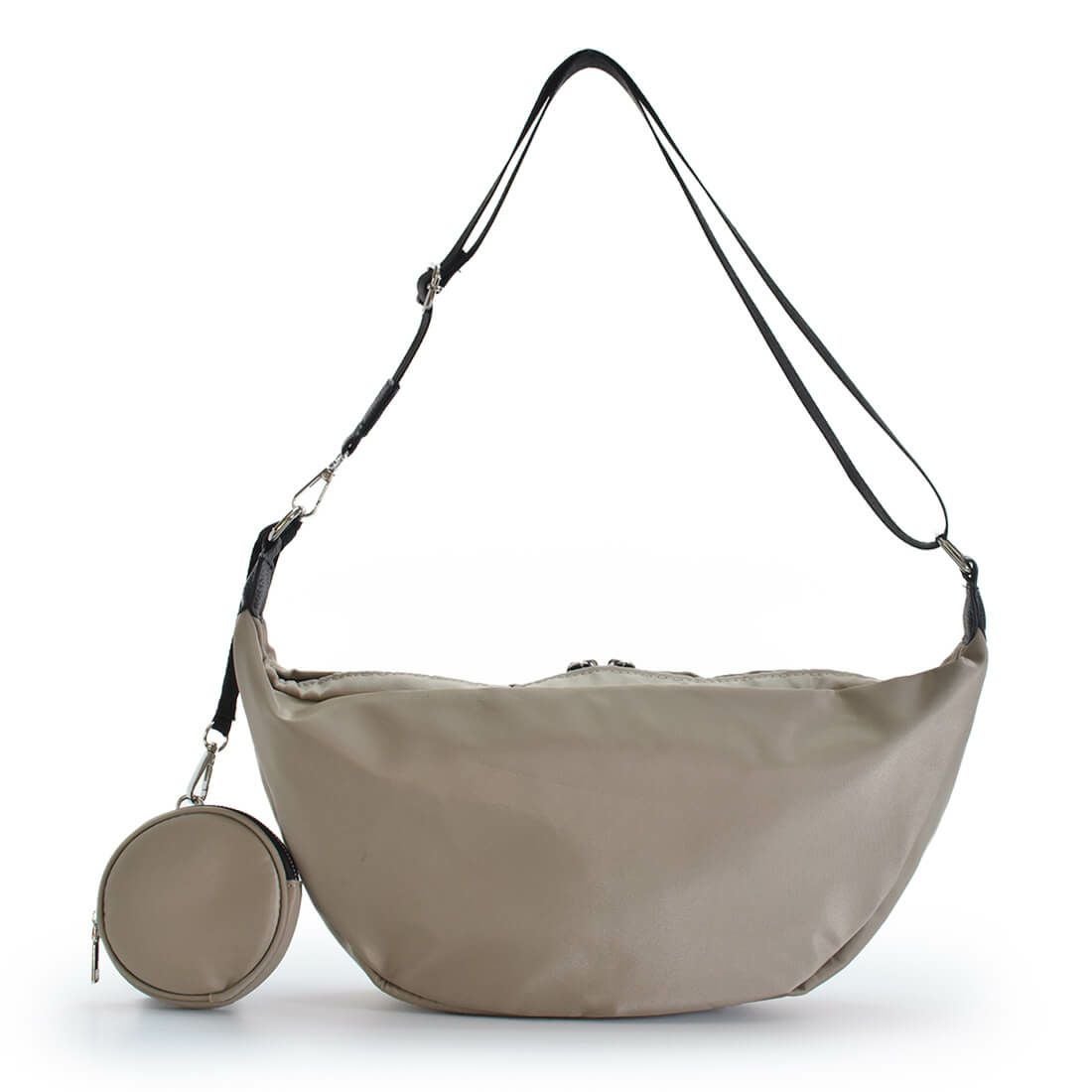 ポーチ付きナイロンショルダーバッグ