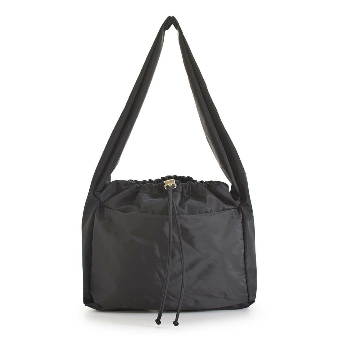 巾着型ナイロンショルダーバッグ