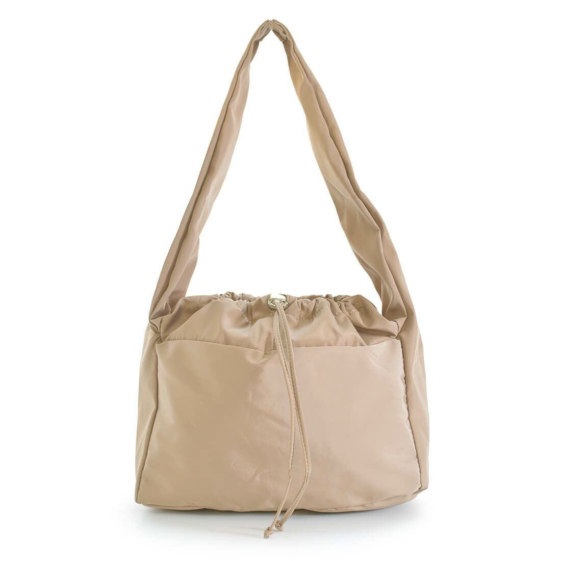 巾着型ナイロンショルダーバッグ