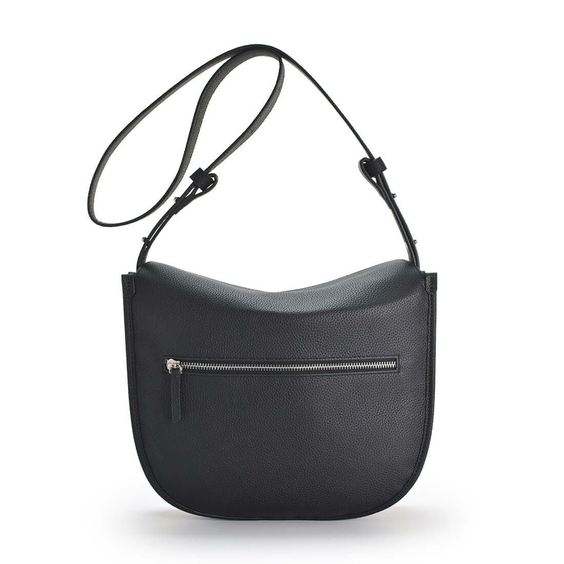 牛革ラウンドショルダーバッグ