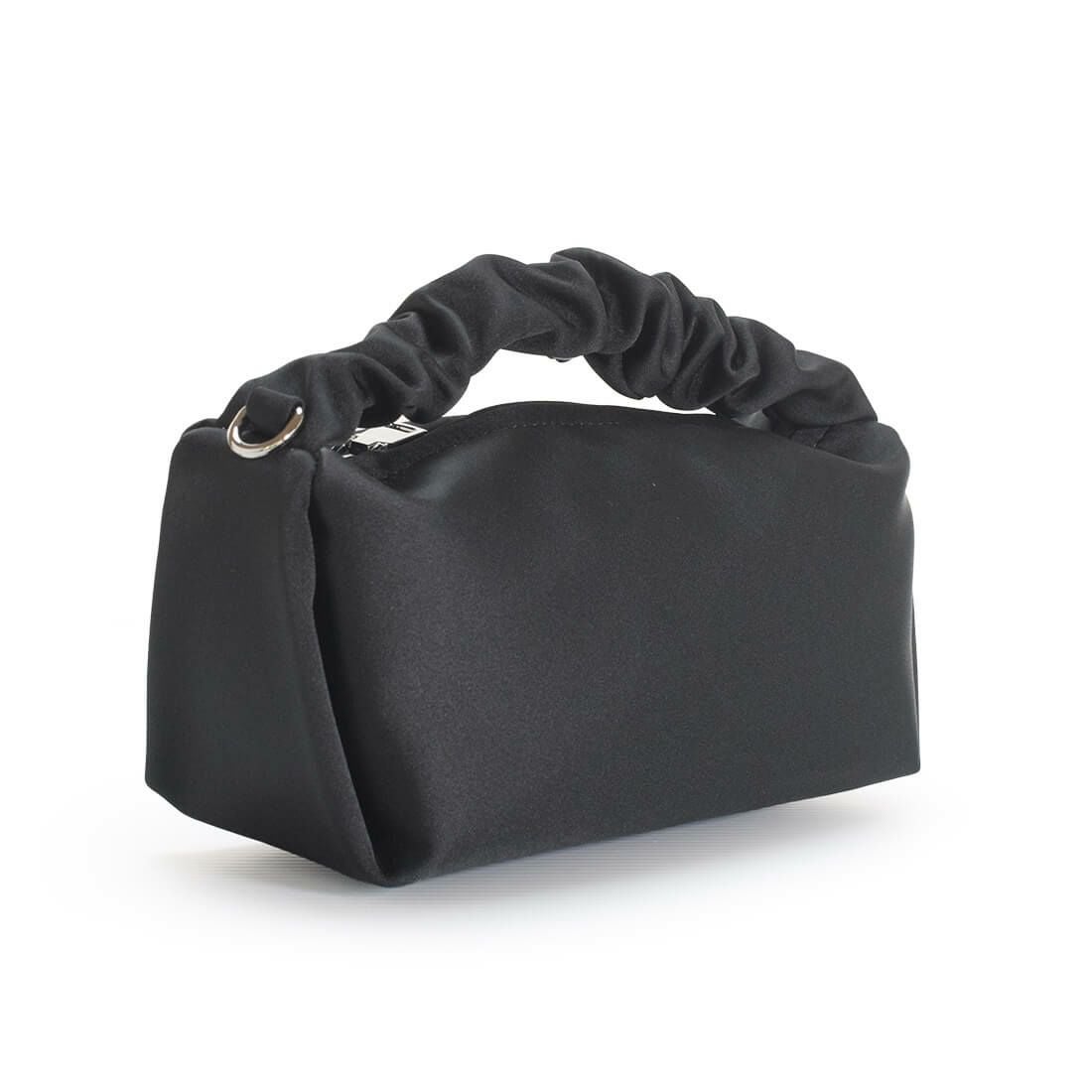 ギャザーハンドルパーティーバッグ（サテン）