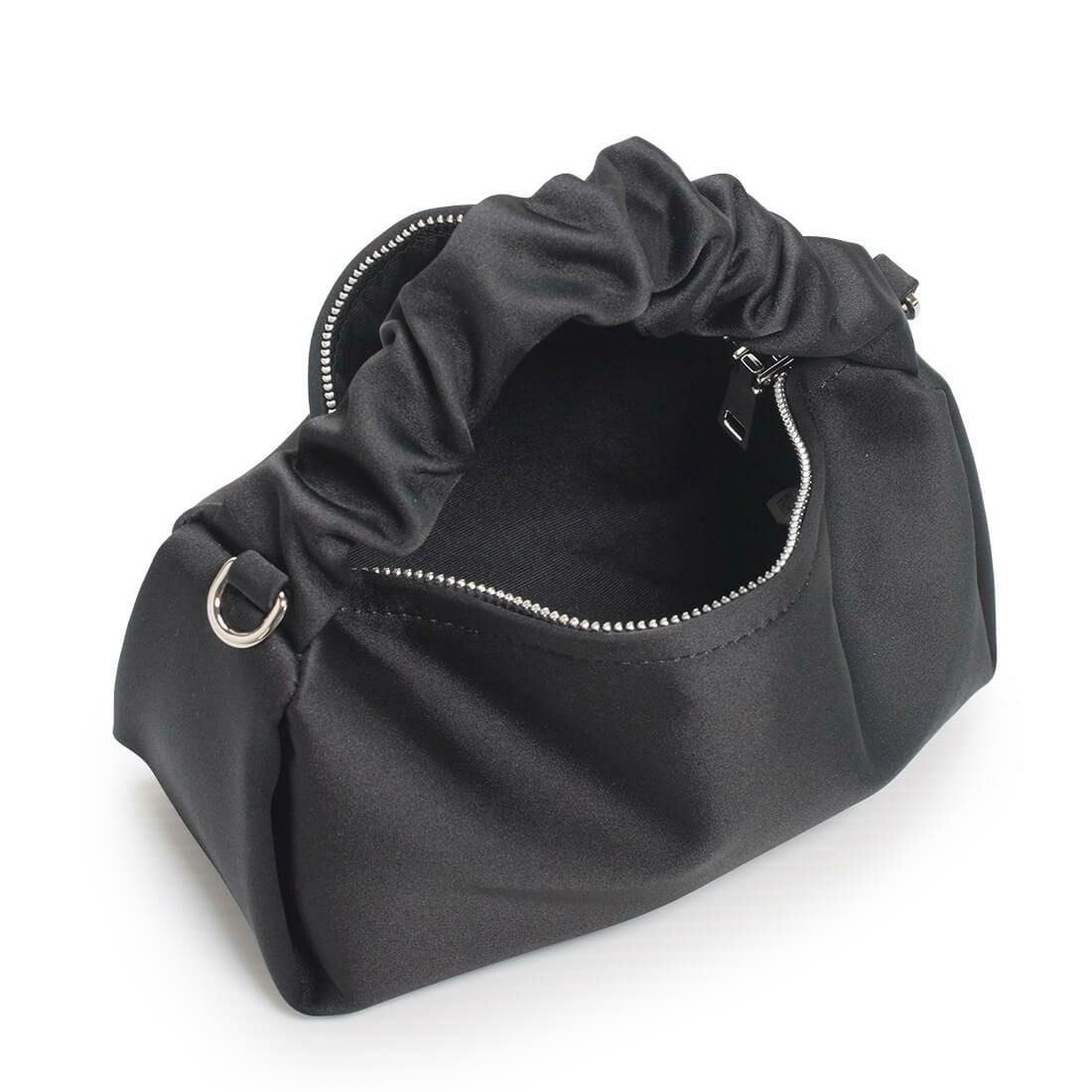 ギャザーハンドルパーティーバッグ（サテン）