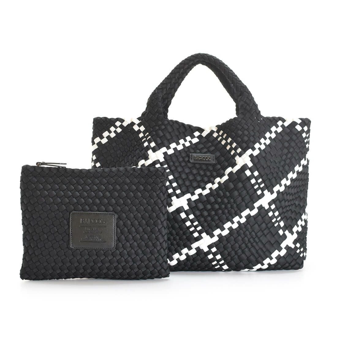 バイカラーメッシュトートバッグ