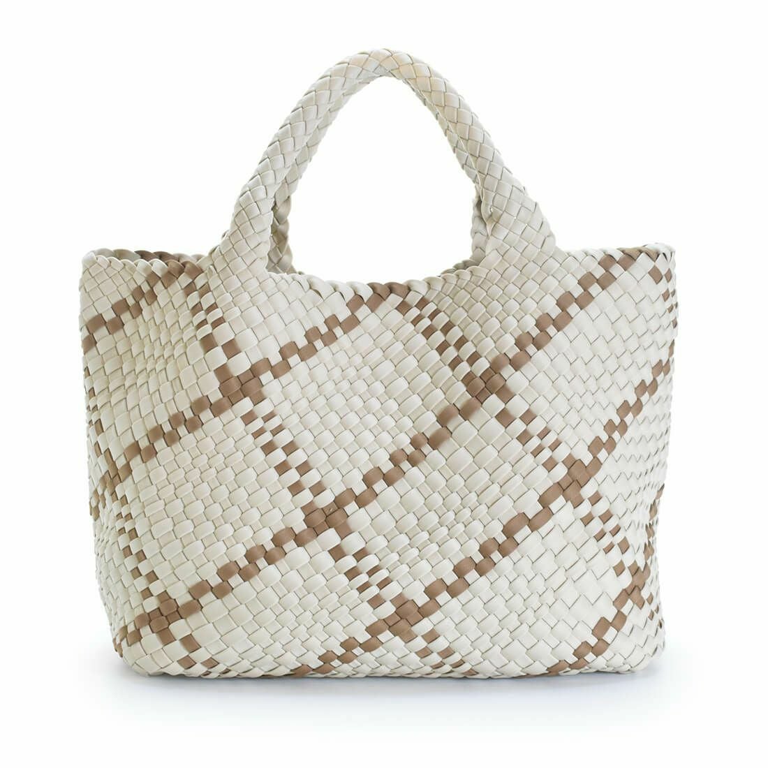 バイカラーメッシュトートバッグ