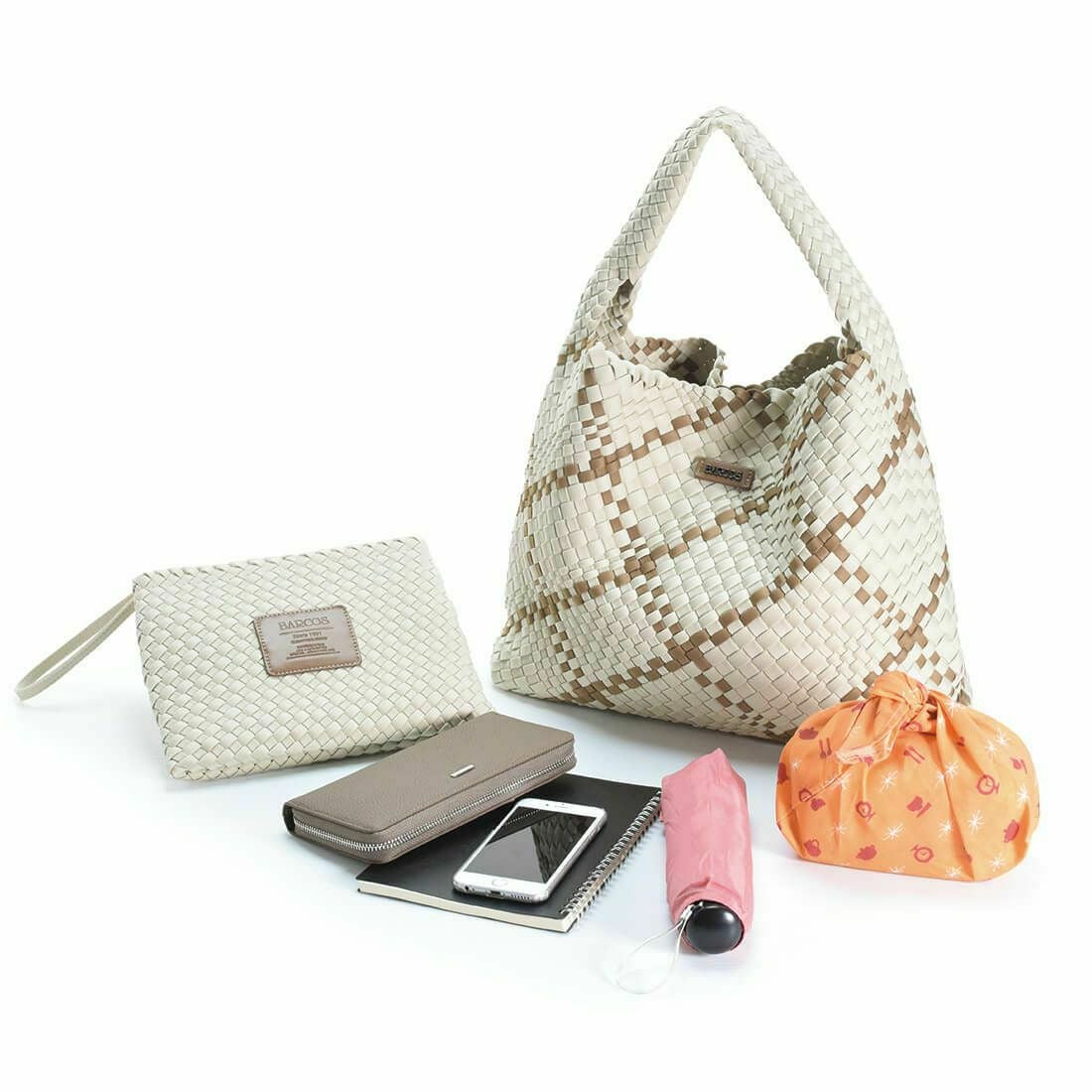 バイカラーメッシュ1本手トートバッグ