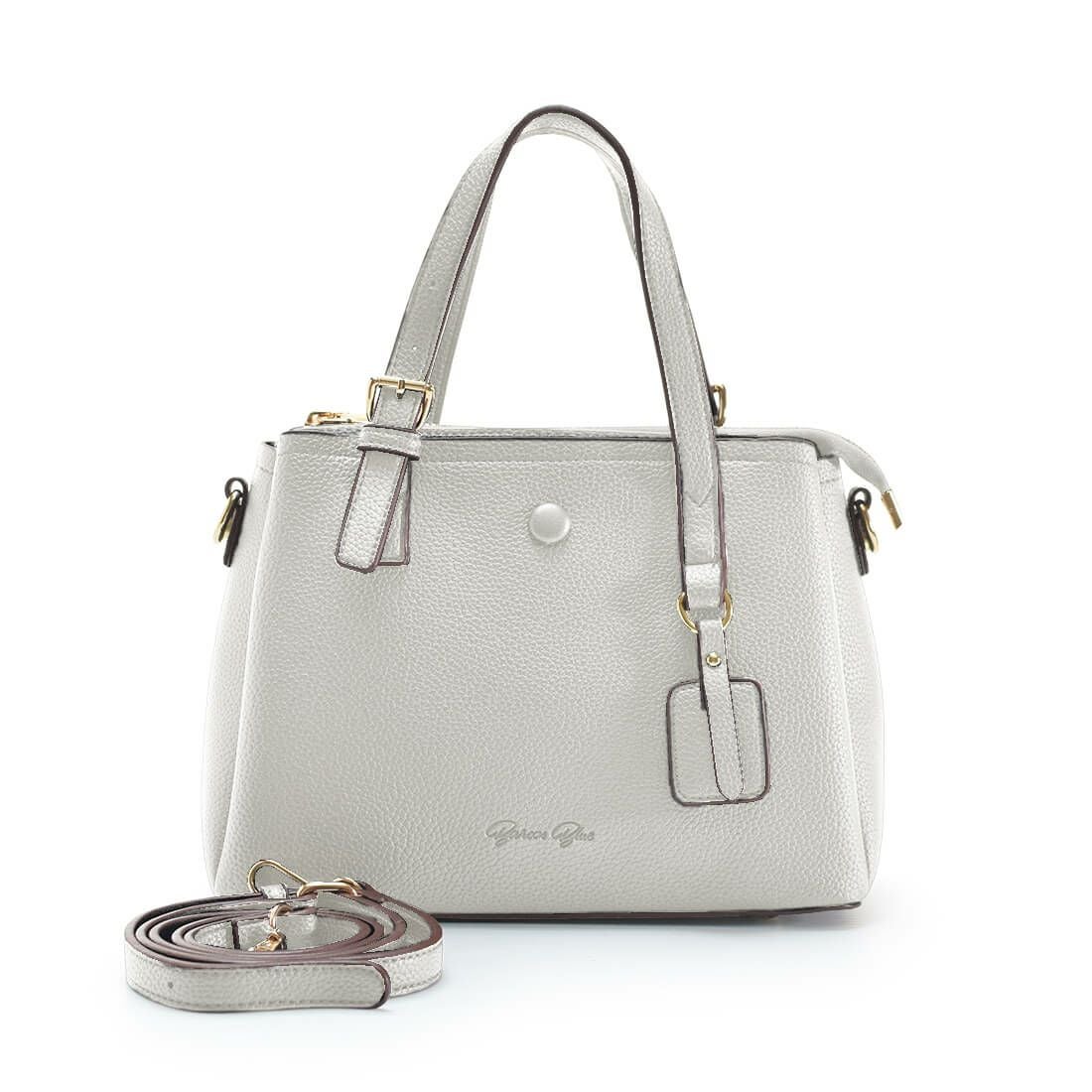 チャーム付き2wayフェイクレザーバッグ