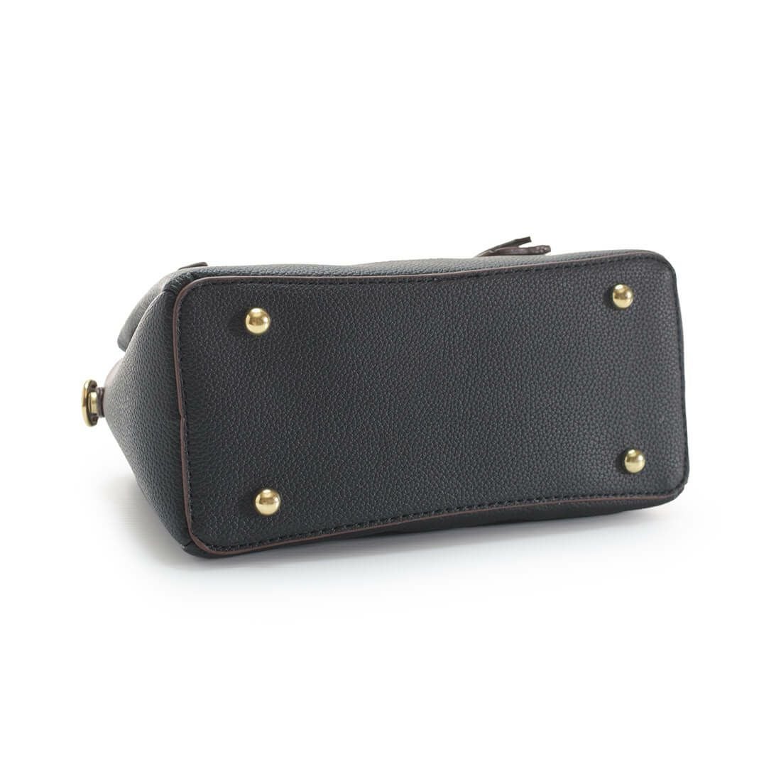 チャーム付き2wayフェイクレザーバッグ