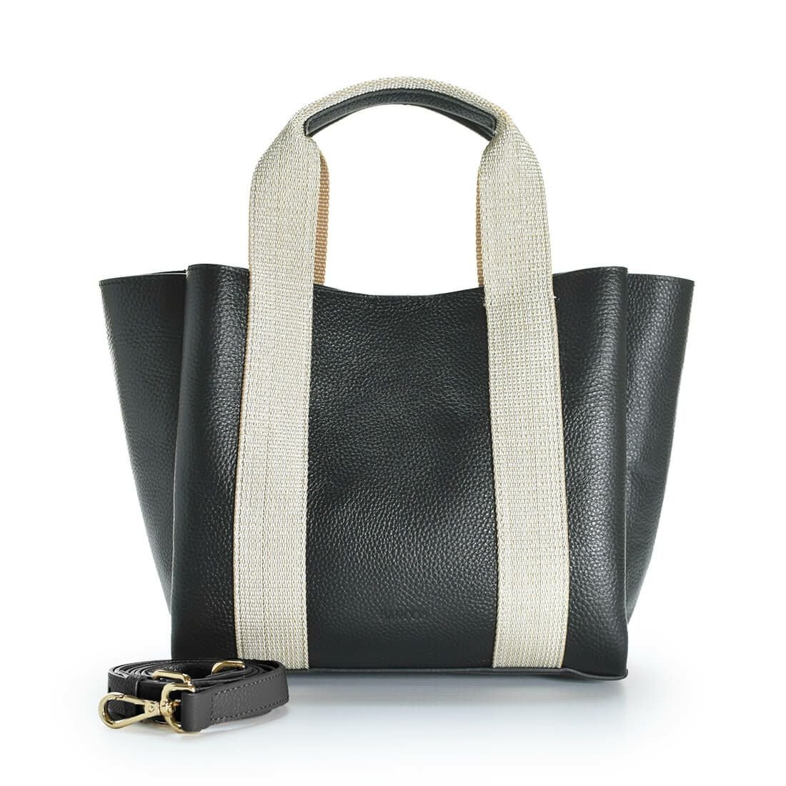 ラメテープデザイン3層ハンドバッグ