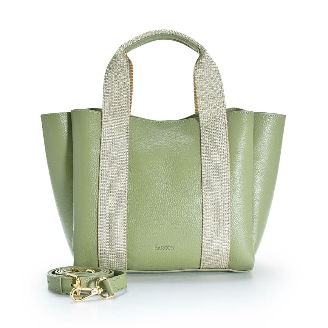 ラメテープデザイン3層ハンドバッグ