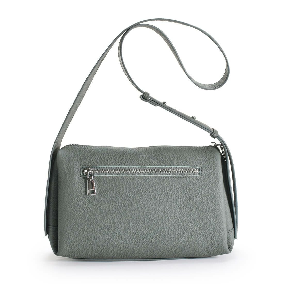 横長シュリンクレザーショルダーバッグ