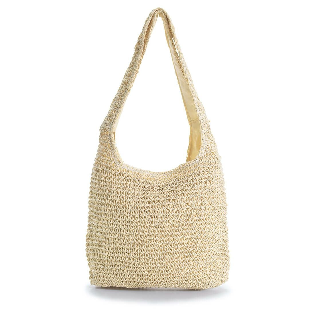 すかし編みデザインかごトートバッグ