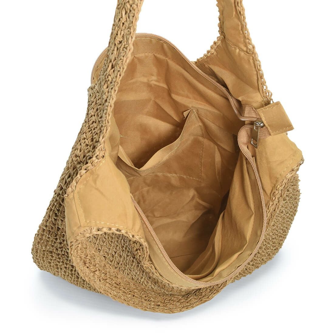 すかし編みデザインかごトートバッグ