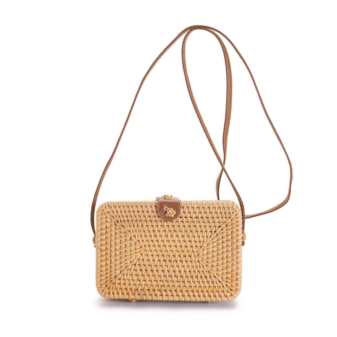 スクエア型ショルダーかごバッグ