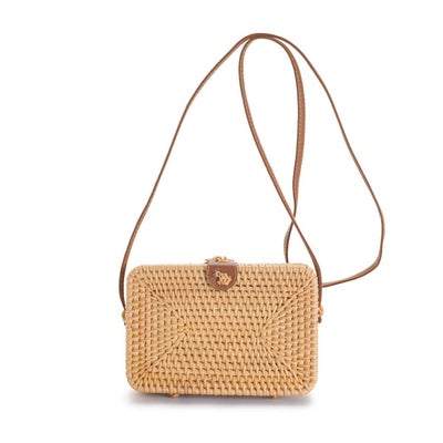 スクエア型ショルダーかごバッグ