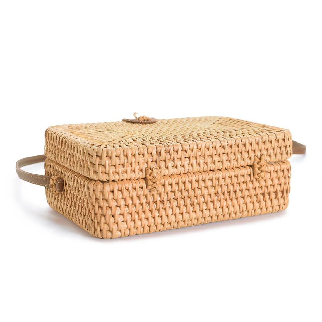 スクエア型ショルダーかごバッグ