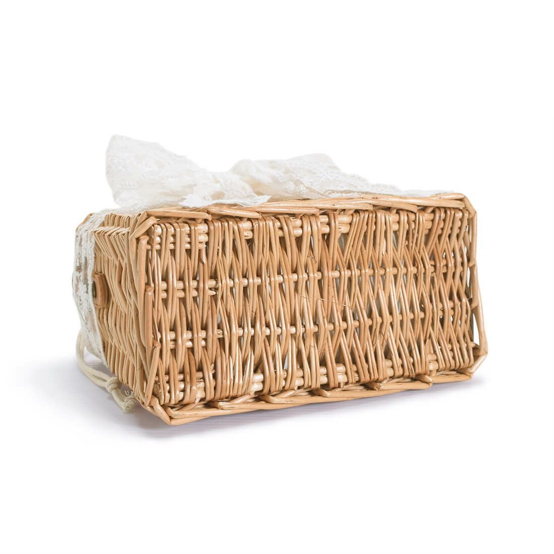 巾着付きかごハンドバッグ