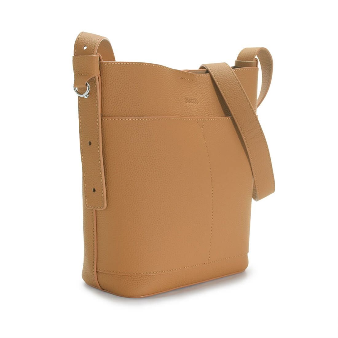 スクエア型シュリンクレザーショルダーバッグ