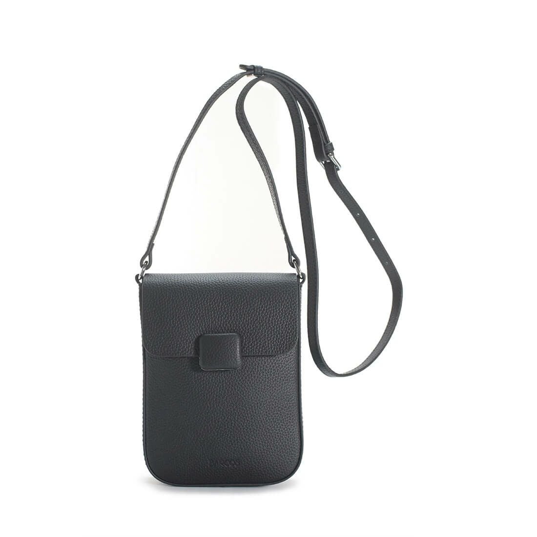 スクエア型シュリンクレザーポシェット