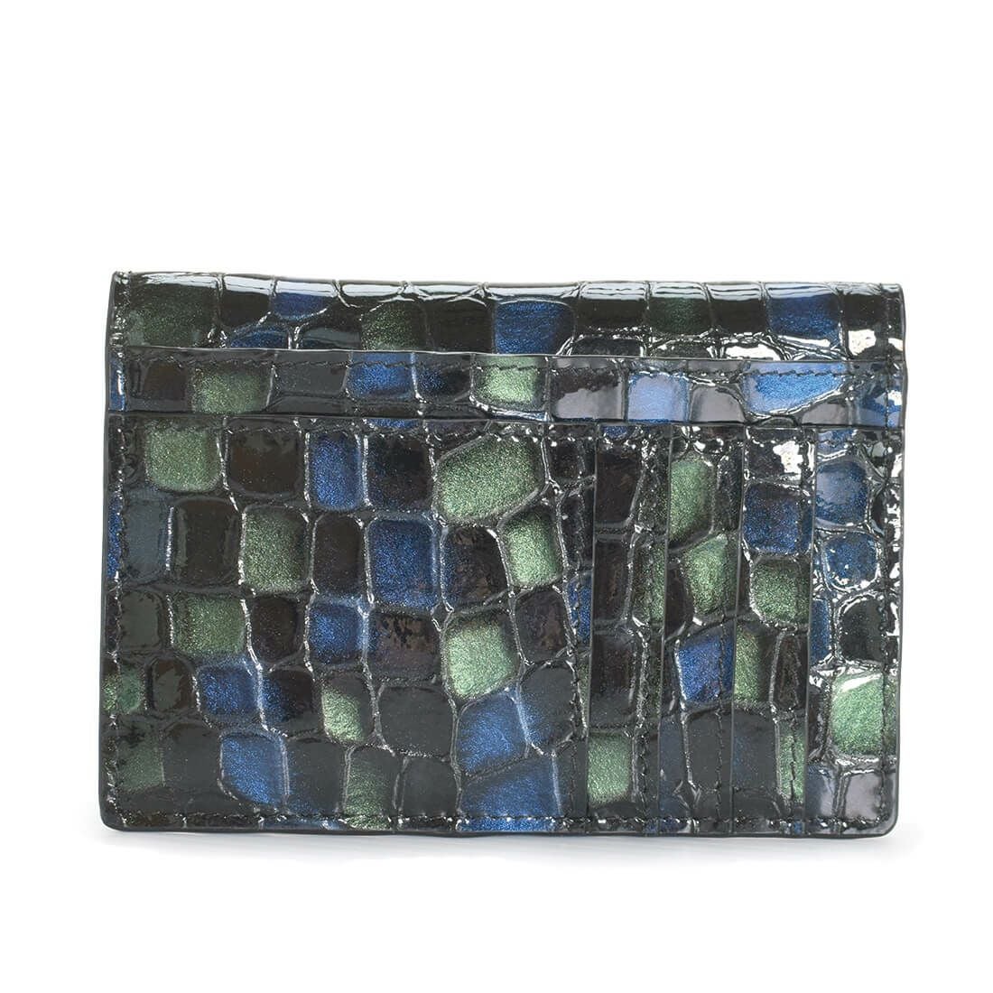 配色ソフトステンドガラスレザーカードケース