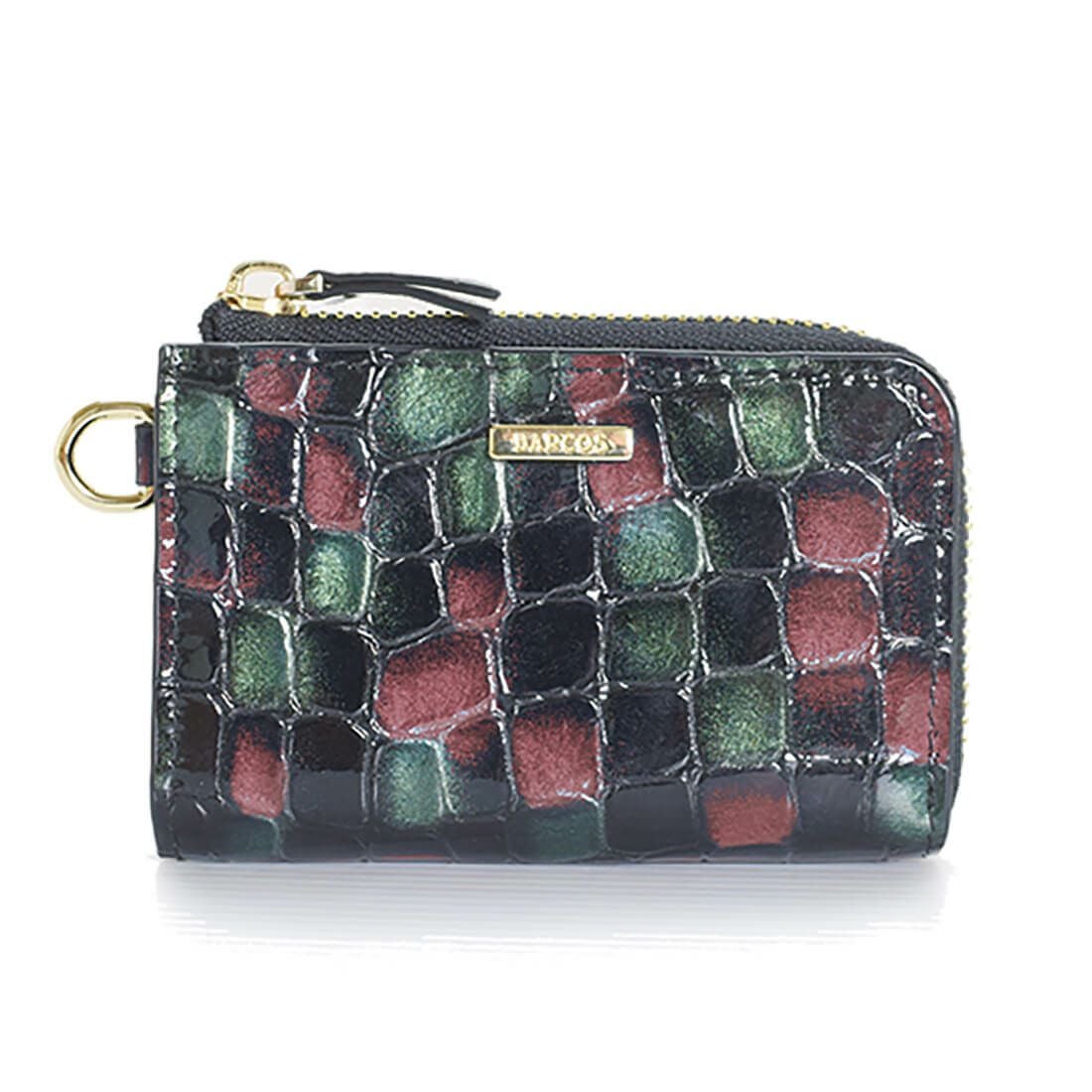 配色ソフトステンドガラスレザーミニ財布