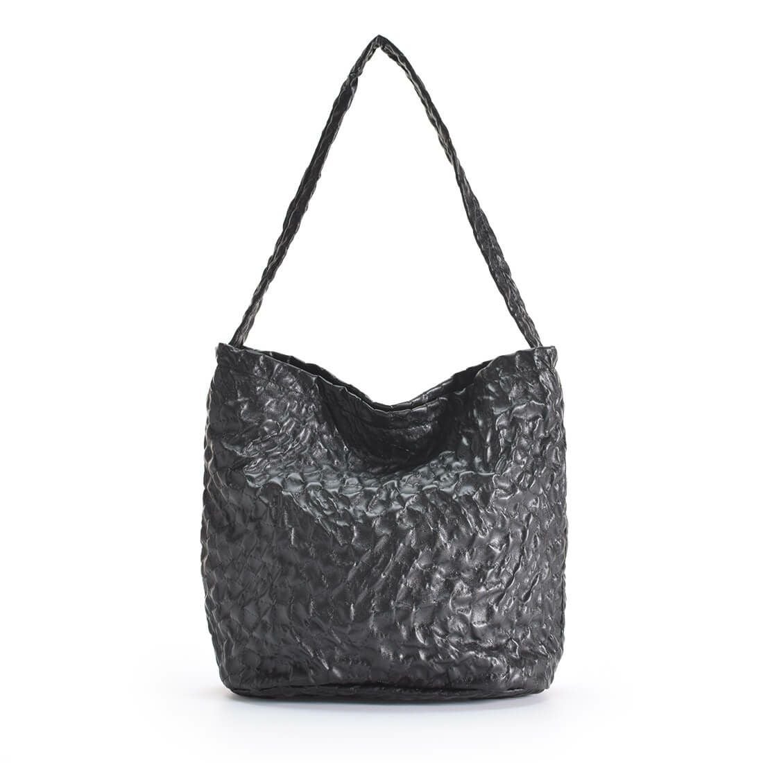 キルティング風フェイクレザーバッグ